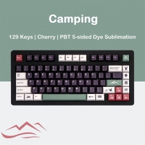 Camping 104+25 PBT Dye-subbed Keycaps Set Cherry Profile for MX Switches Mechanical Gaming Keyboard